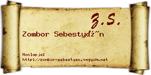 Zombor Sebestyén névjegykártya